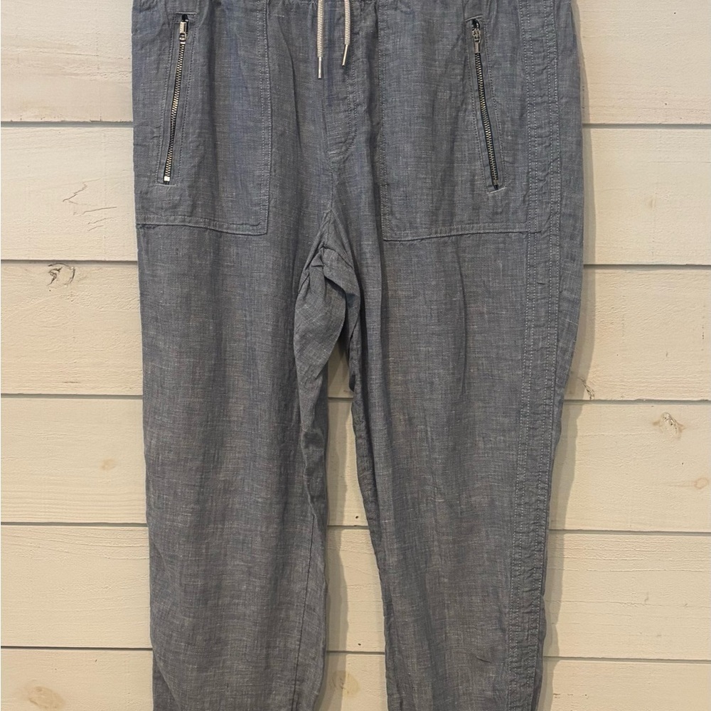 Athleta Cabo Linen Jogger Pants
Blue Travel Casual Beach Zip
Pockets- Size 8 - Picture 6 of 12